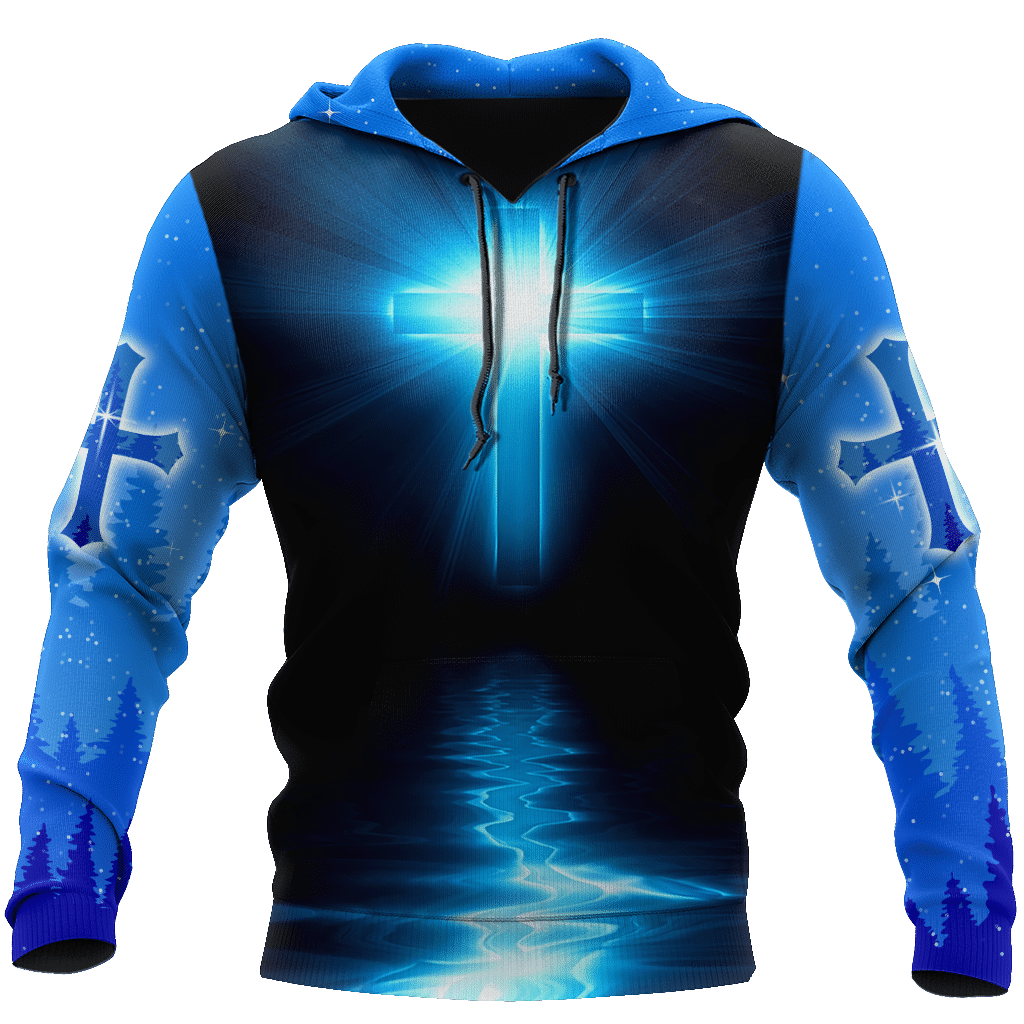 Faith In God Blue Cross – 3D All Over Printed Style For Men And Women