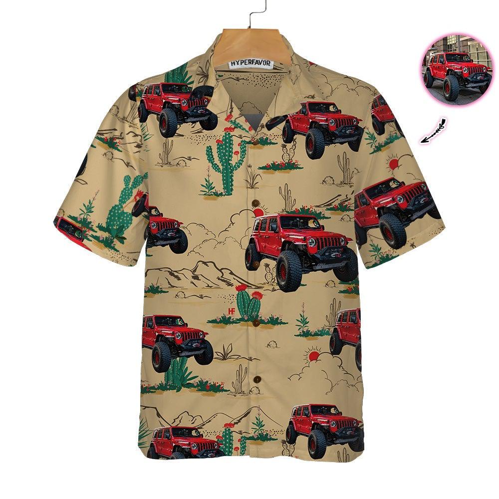 Vintage Jeep Car Custom Photo Hawaii Shirt For Men Women Ha166