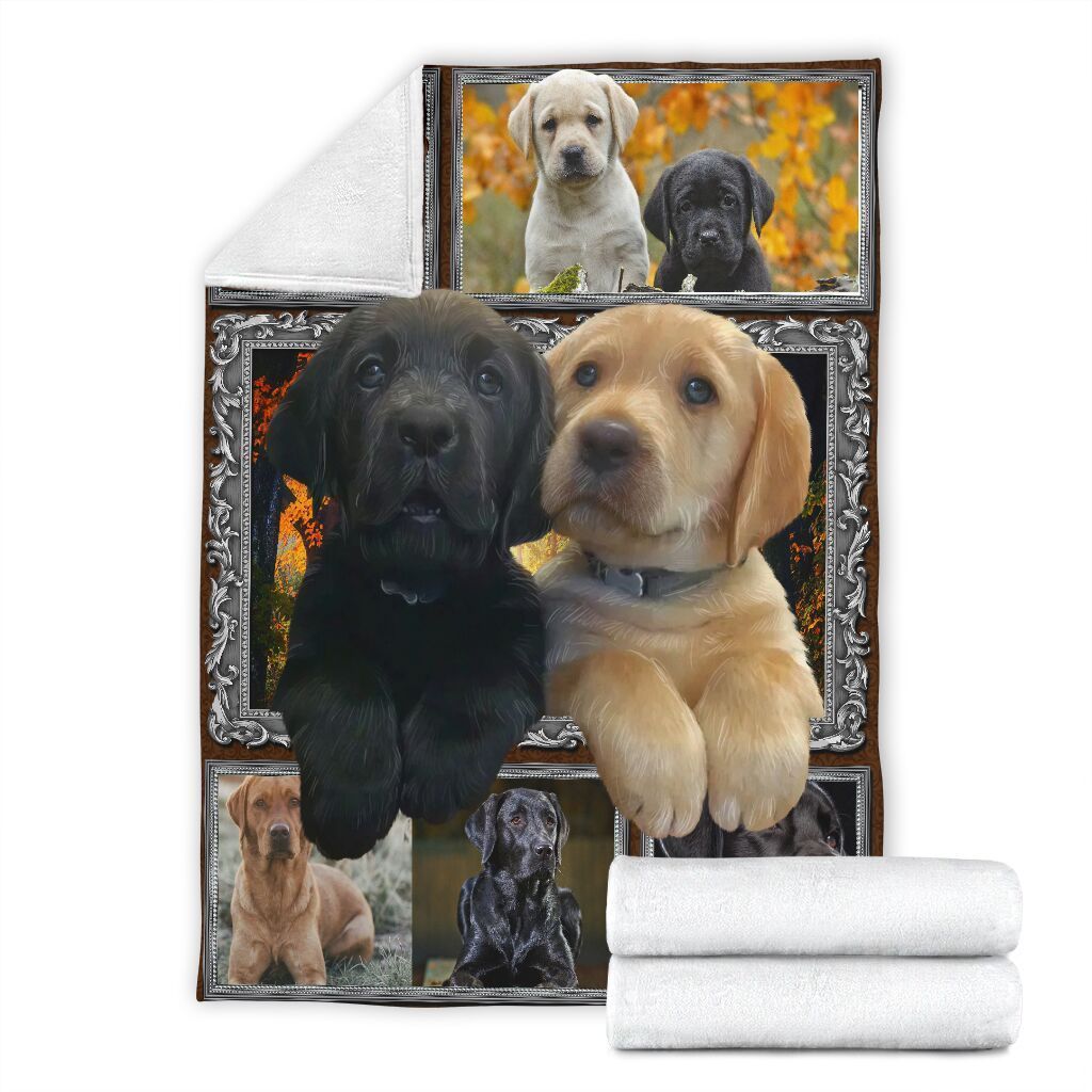 Dog Blanket 3D Cute Labrador Retriever Puppy Dog Lover Gift Fleece Blanket V2