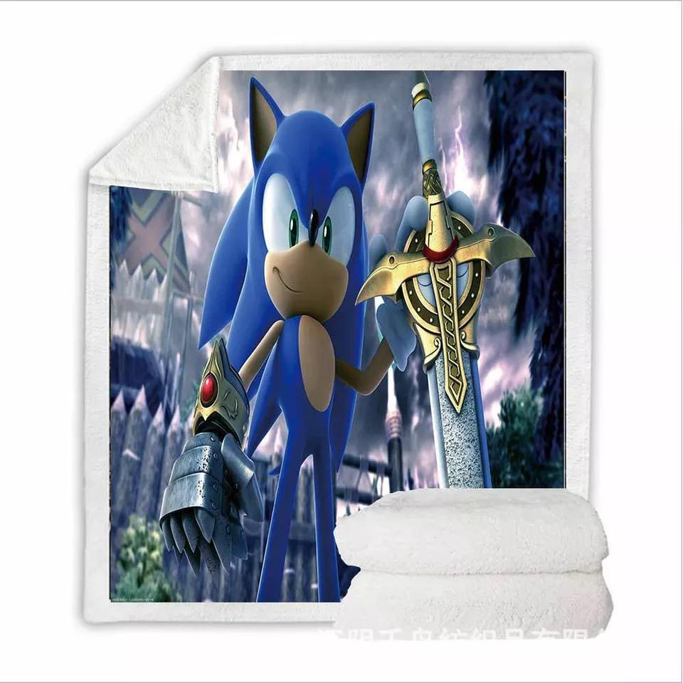 Sonic Lost World Sonic The Hedgehog #5 Blanket – Hoodie Blanket Super Soft Cozy Sherpa Fleece Throw Blanket – Hoodie Blanket