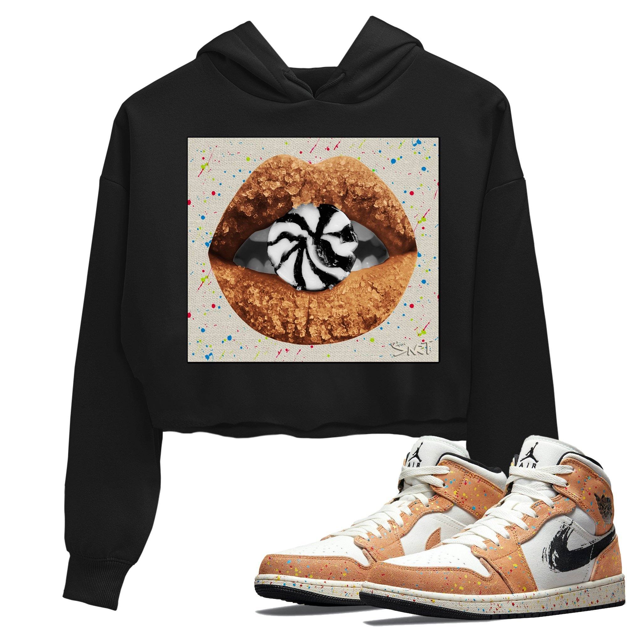 Lips Candy Crop Hoodie – Air Jordan 1 Brushstroke