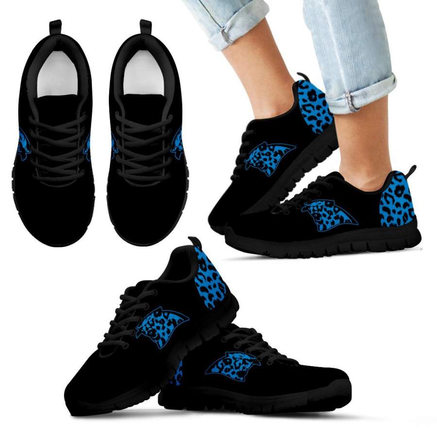 Cheetah Pattern Fabulous Carolina Panthers Sneakers