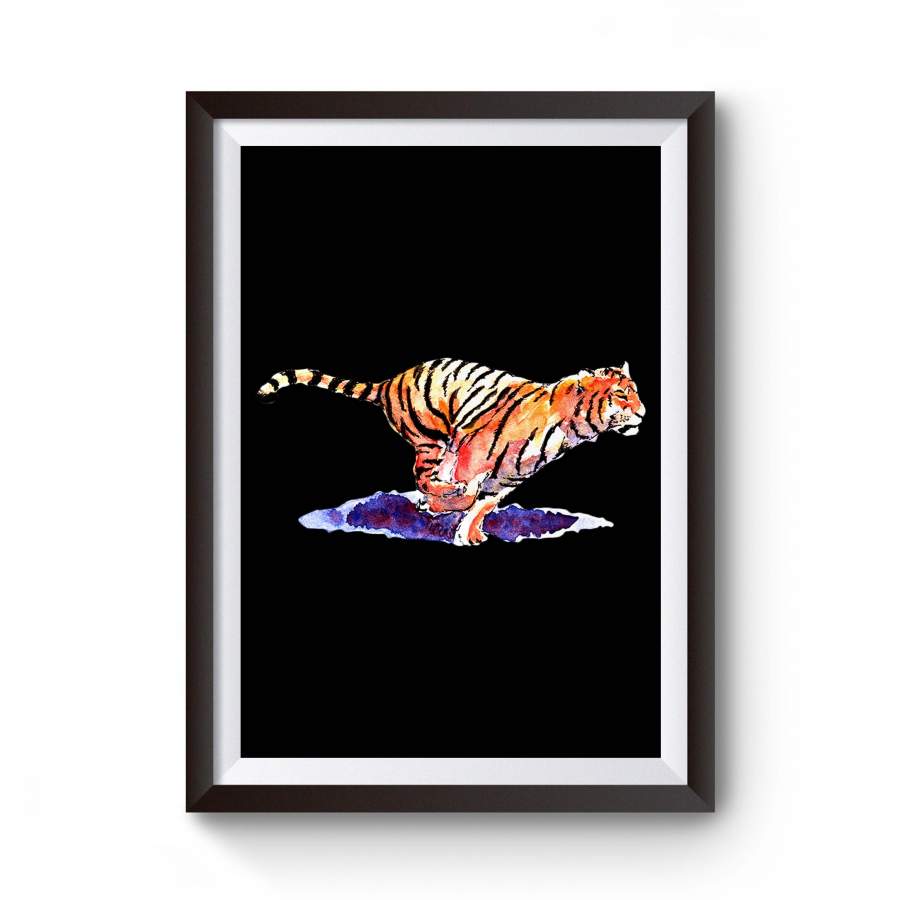 Animal Tiger Gift African Art Orange Poster