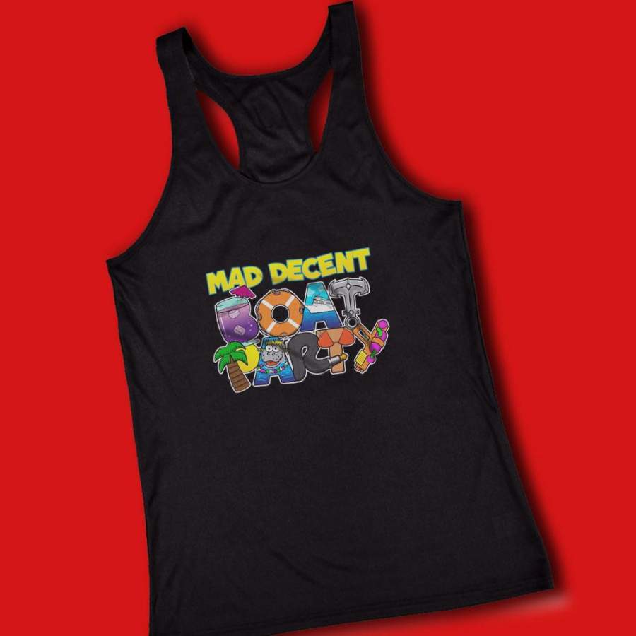 Mad Decent Boat Party Art Paint Cartoon Cute Tshirt Women’S Tank Top