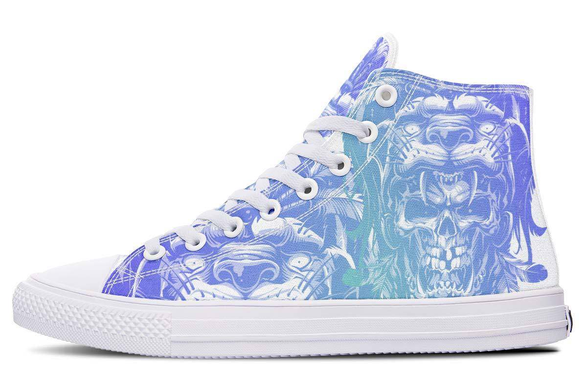 Tiger Skull Chief High Top Vans Shoes