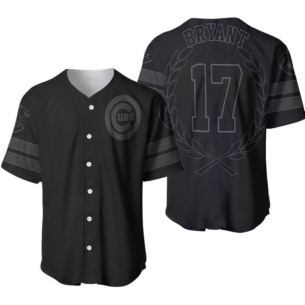 Chicago Cubs Kris Bryant 17 2020 MLB Black Jersey Inspired Style Baseball Jersey