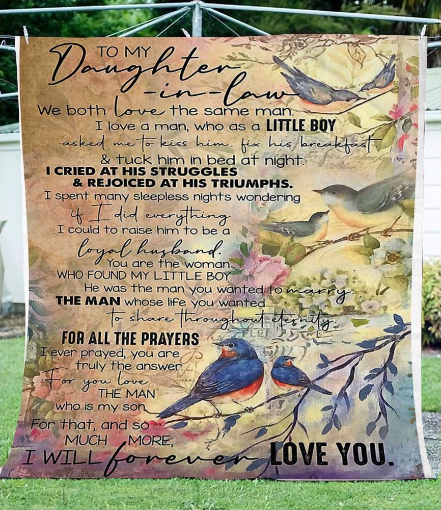 To My Daughter In Law I Love You Fleece Blanket