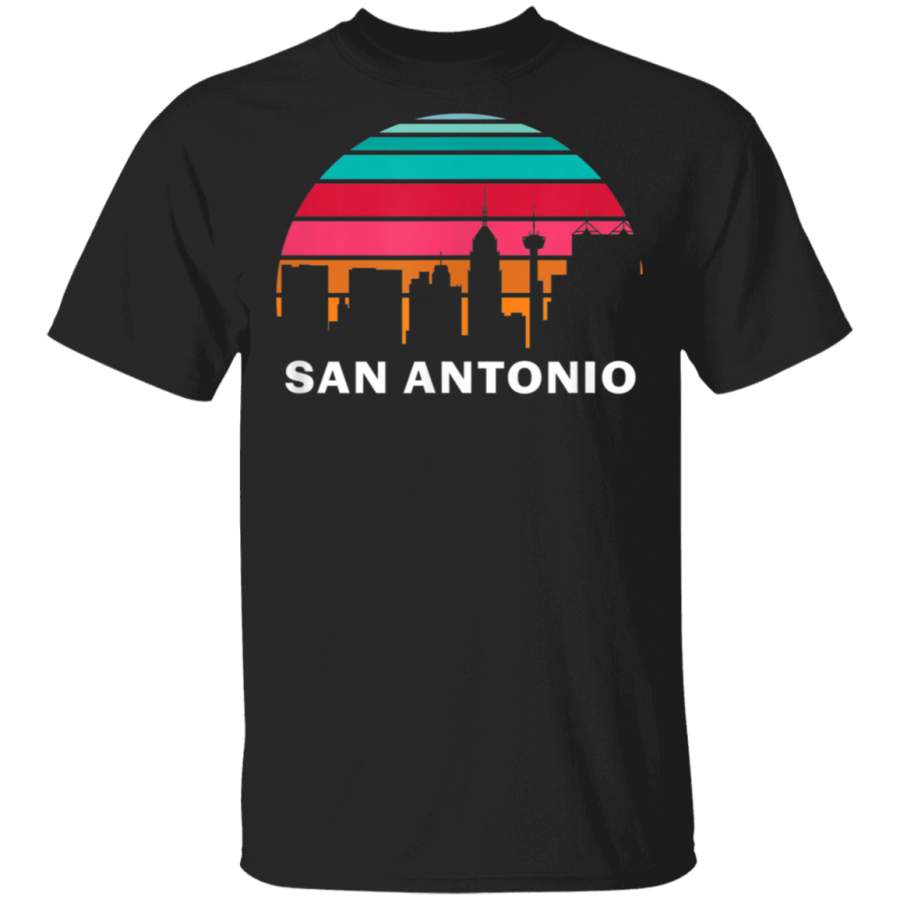 Vintage San Antonio Texas Cityscape Retro Graphic TShirt Kansas City Football T-Shirt