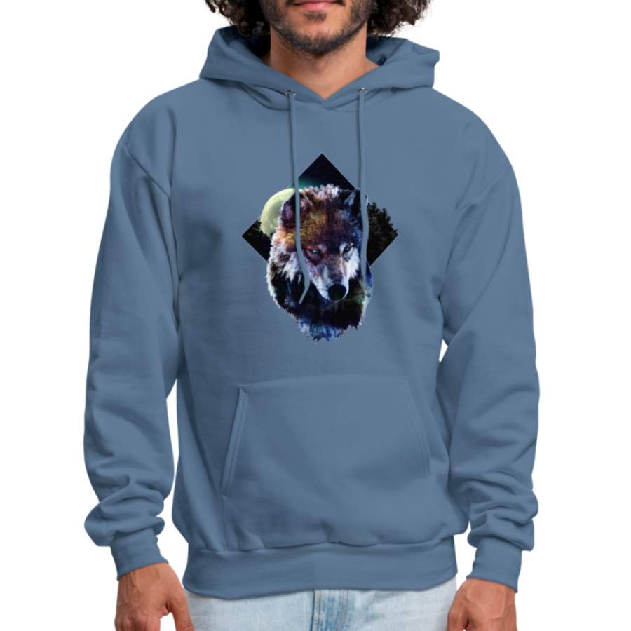 Young wolf with moon hoodie – Animal Face