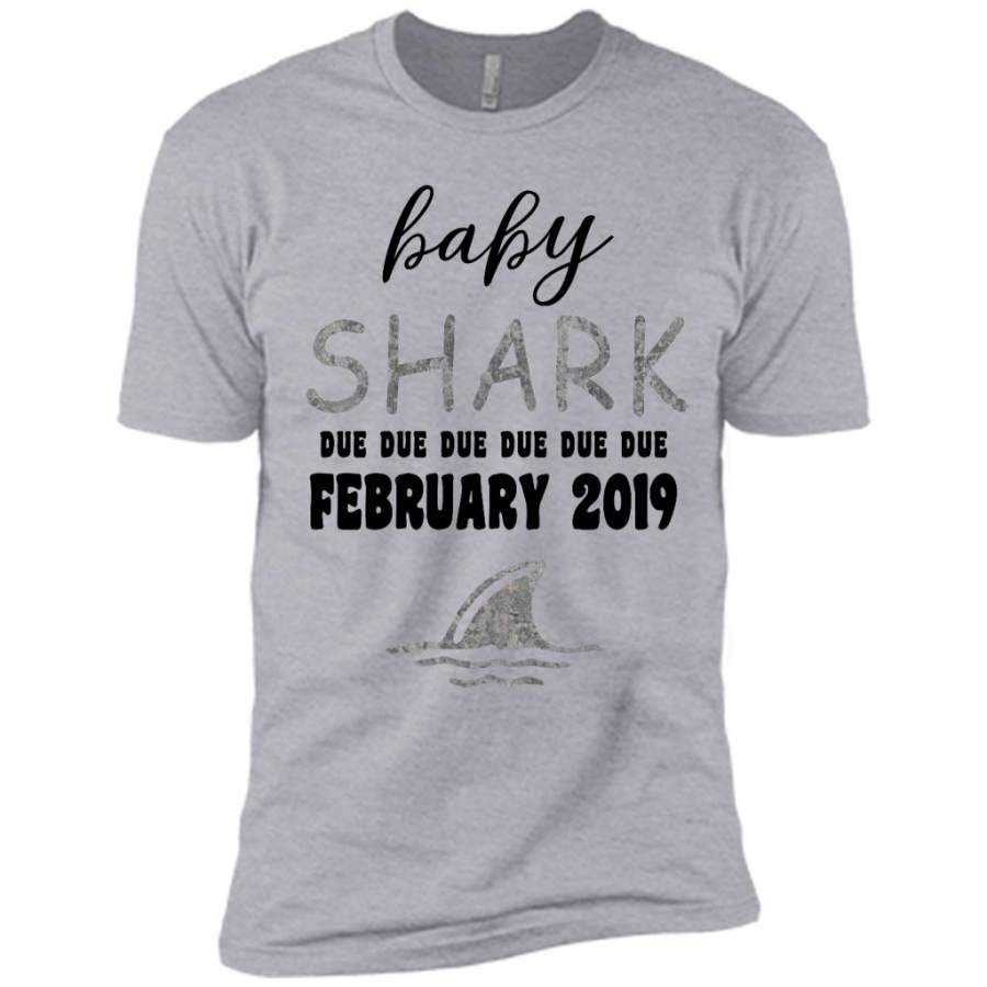 Baby Shark Due Due Due Due February 2019, Birthday Gift – Canvas Unisex USA Shirt