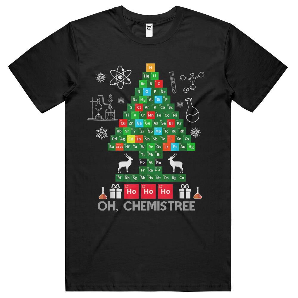 Comfythreads Science Christmas Shirt Oh Chemist Tree Chemistree Chemistry T Shirts