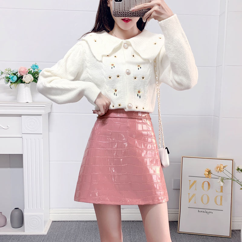 Women 2022 Autumn Winter 2 Piece Set Female Knitted Tops Cardigan Sweater Coat and High Waist Mini Skirt Fashion Casual Sets A88 alx