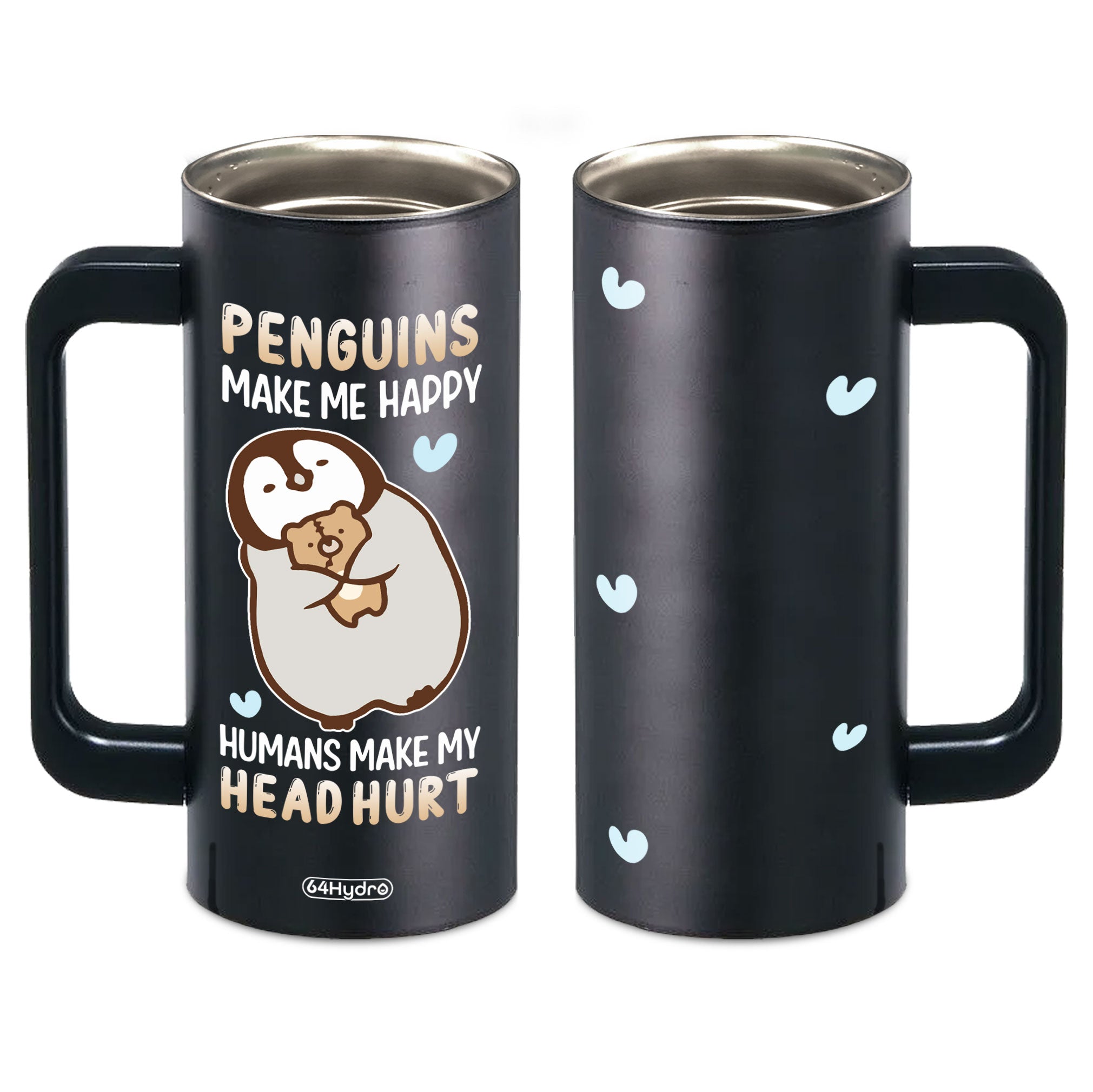 Penguin Lover Penguins Make Me Happy Dnay2704010Y 12Oz Stainless Steel Insulated Tumbler