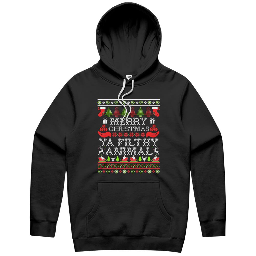 Christmas T-Shirt – Merry Christmas Ya Filthy Animal Hoodie