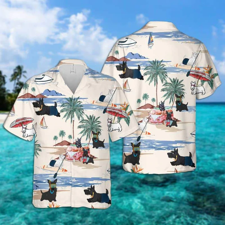 Scottish Summer Beach Hawaii Hawaii Shirts For Men Women Short Sleeve Aloha Shirt Ha16148