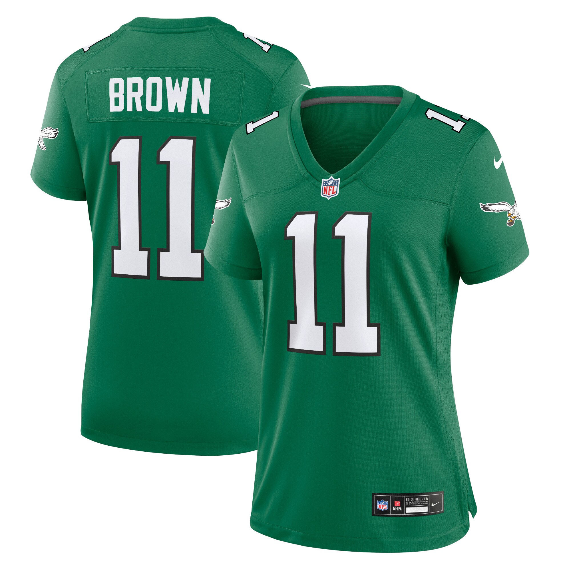 A.J. Brown Philadelphia Eagles Women's Player Jersey – Kelly Green