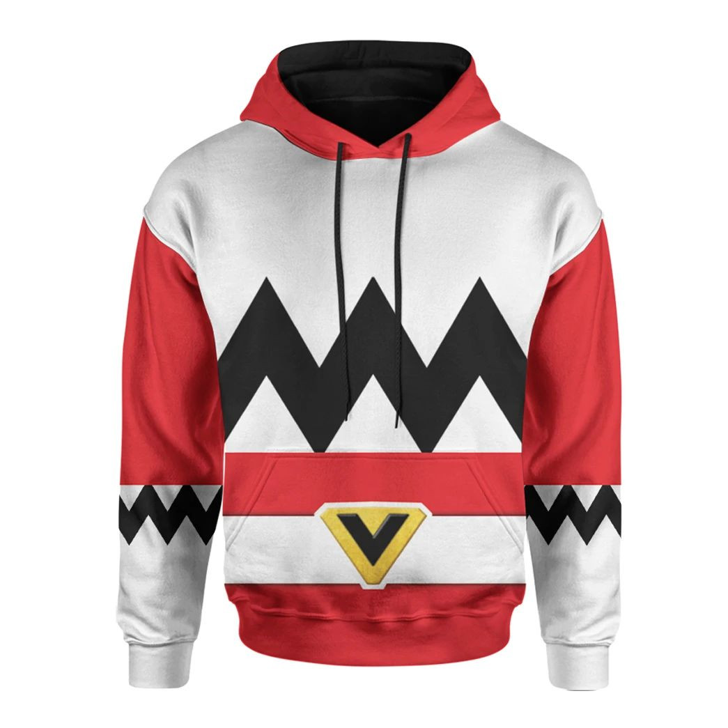 3D Red Power Rangers Lost Galaxy Custom Hoodie