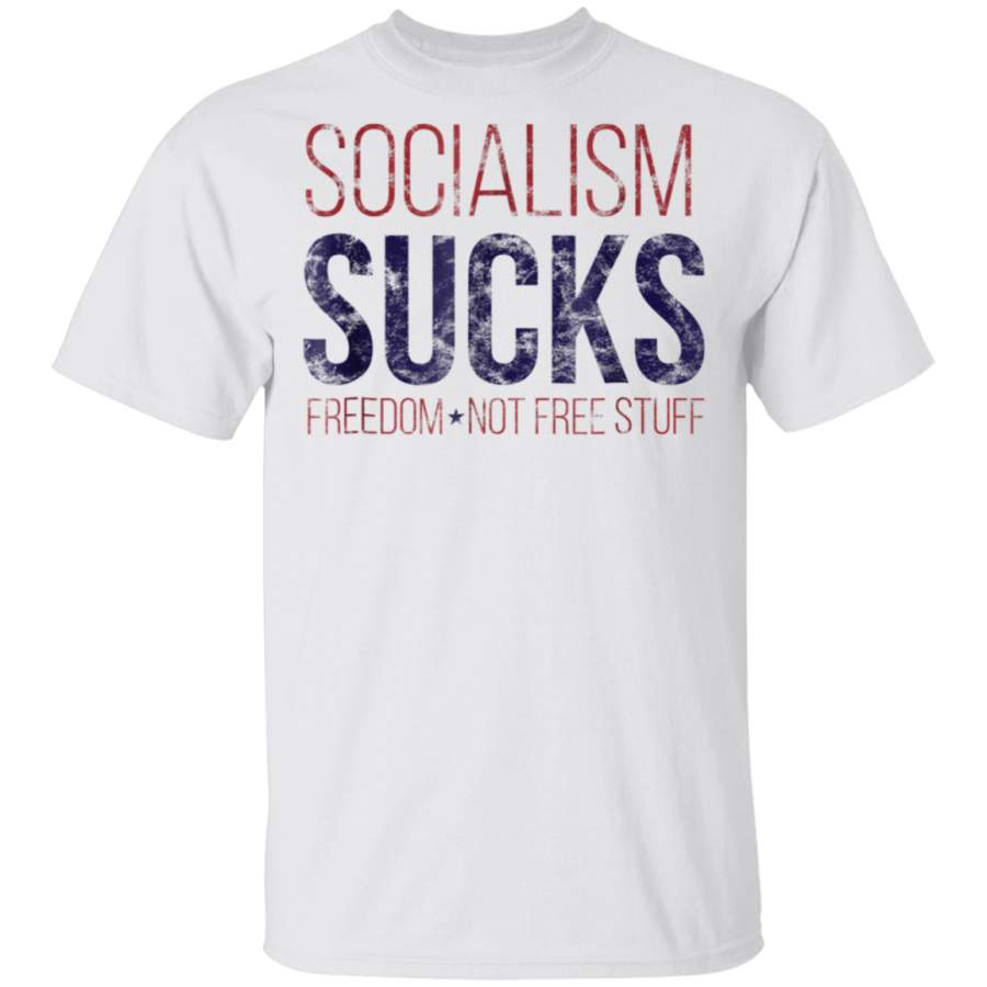 Socialism Sucks TShirt Distressed Grunge Effect