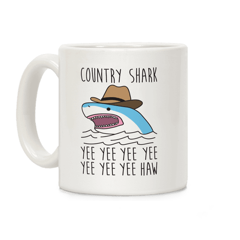 Country Shark Yee Haw Coffee Mug