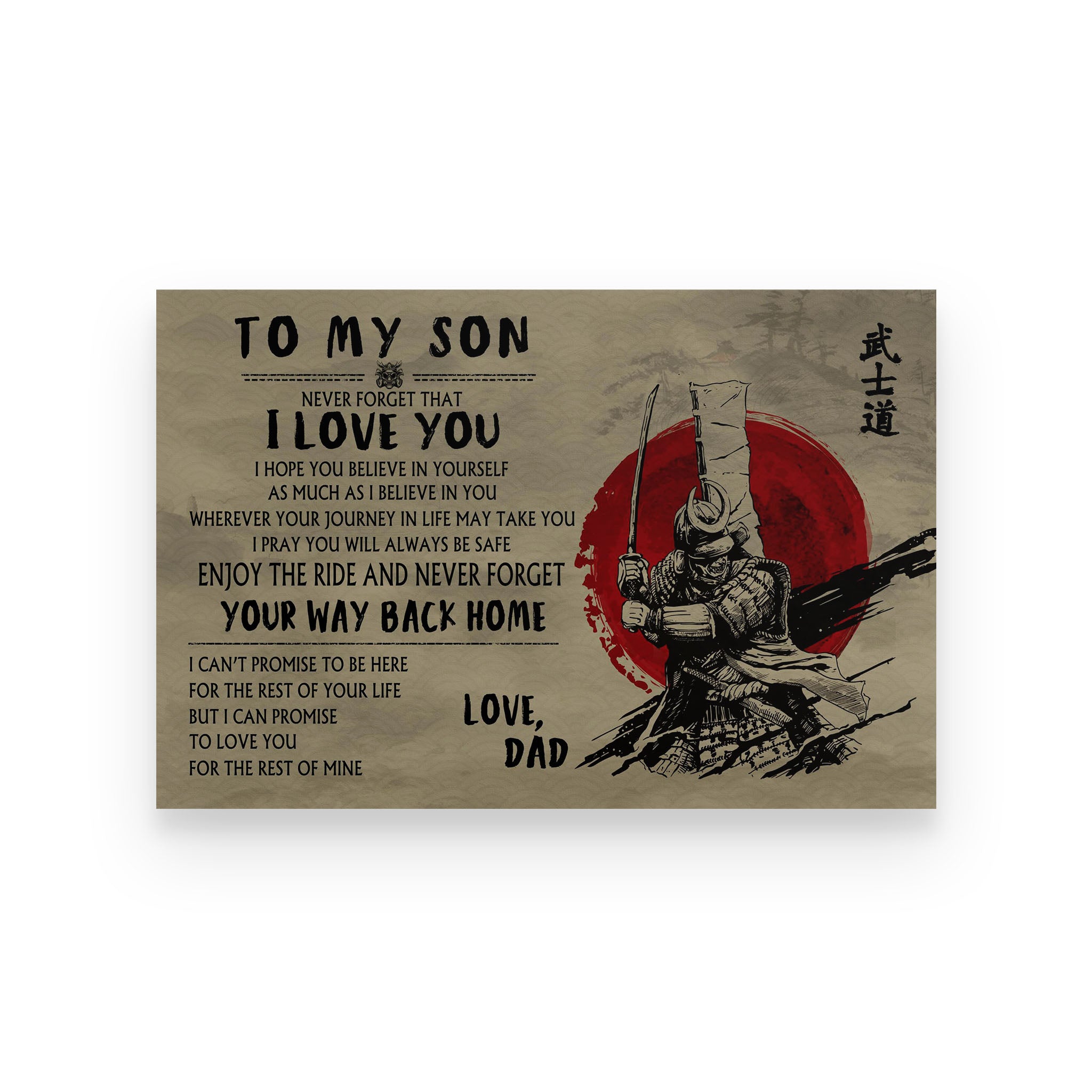 samurai poster dad to son forget that i love you vs2