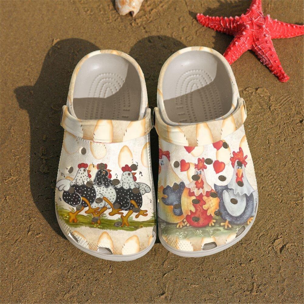 Chicken Personalized Clog, Custom Name, Text, Color, Number Fashion Style For Women, Men, Kid, Print 3D Chicken Farm