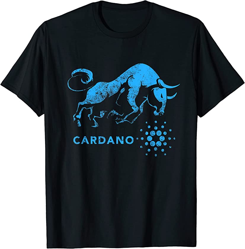 CARDANO Crypto BULLRUN ADA Blockchain Token Vintage Logo T-Shirt