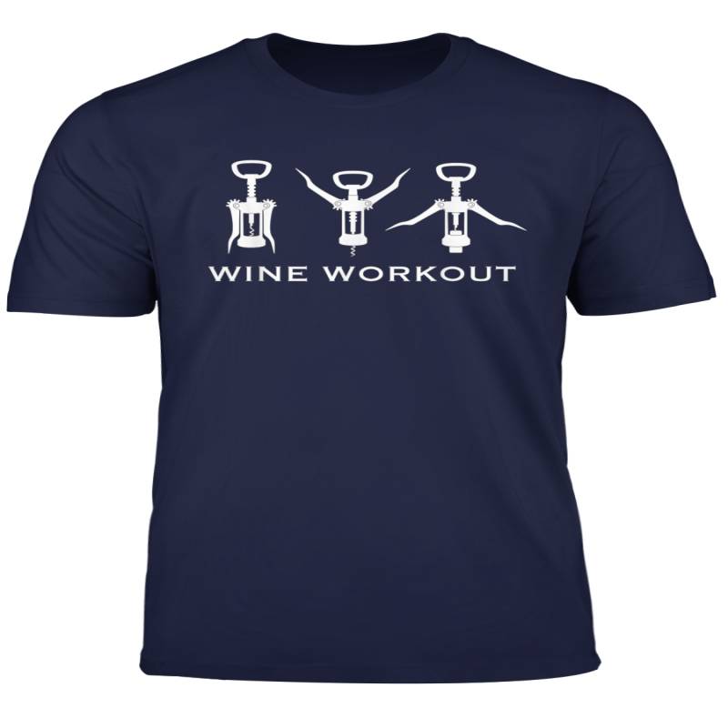 Wein Wine Workout Lustig Weinliebhaber Weintrinker Geschenk T Shirt