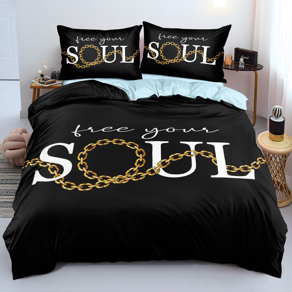 3D Luxury Golden Lock Bedding Set Leopard Print Linens Bed Twin Queen King Size Baroque Soft Intense Color Duvet Cover Sets