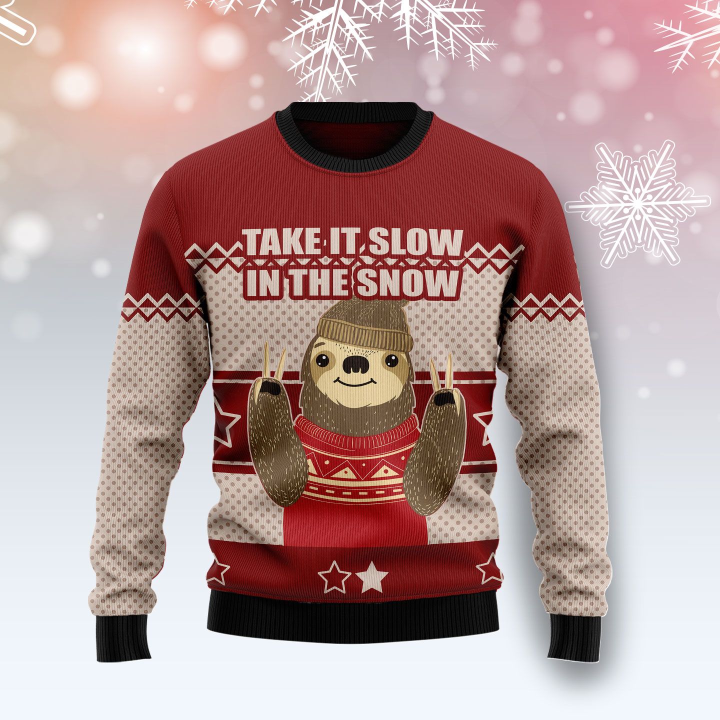 Sloth Take It Slow T1811 Ugly Christmas Sweater