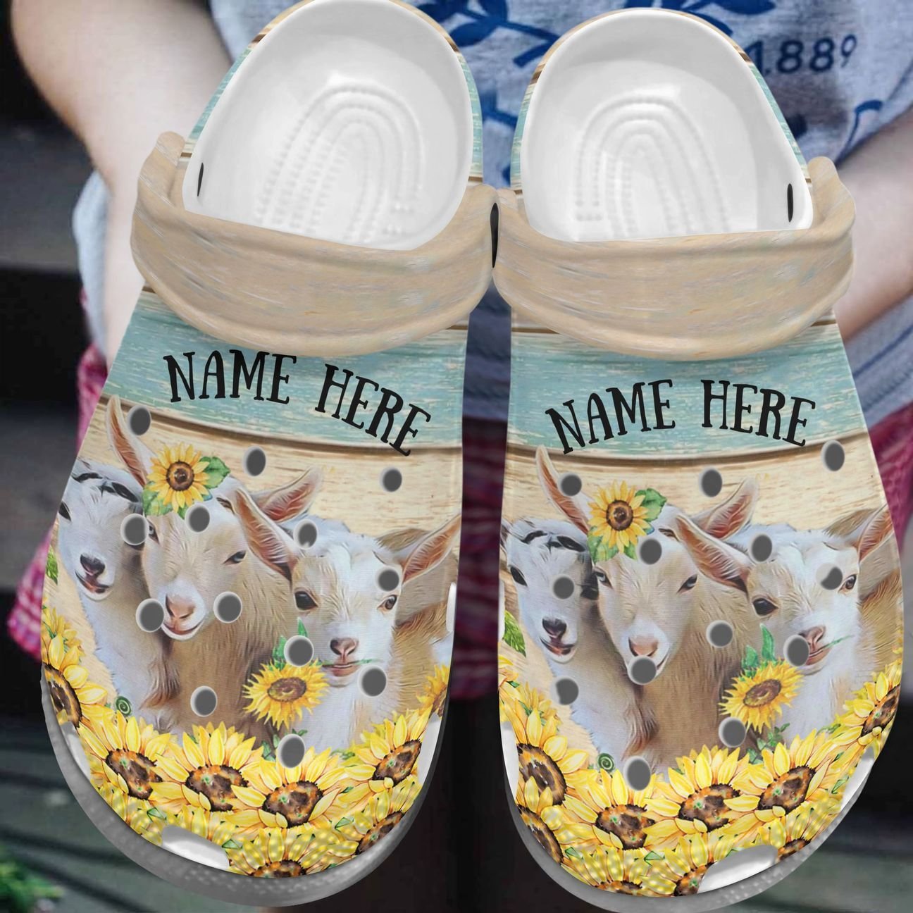 Goat Personalized Clog, Custom Name, Text, Color, Number Fashion Style For Women, Men, Kid, Print 3D Goat Lovers