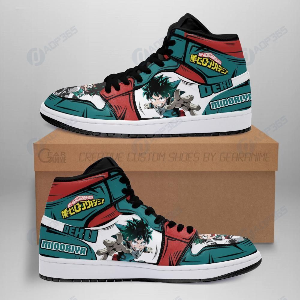Izuku Midoriya Sneakers Deku My Hero Academia Anime Shoes Mn05 Air Jordan 13 Shoes Hajd2403086