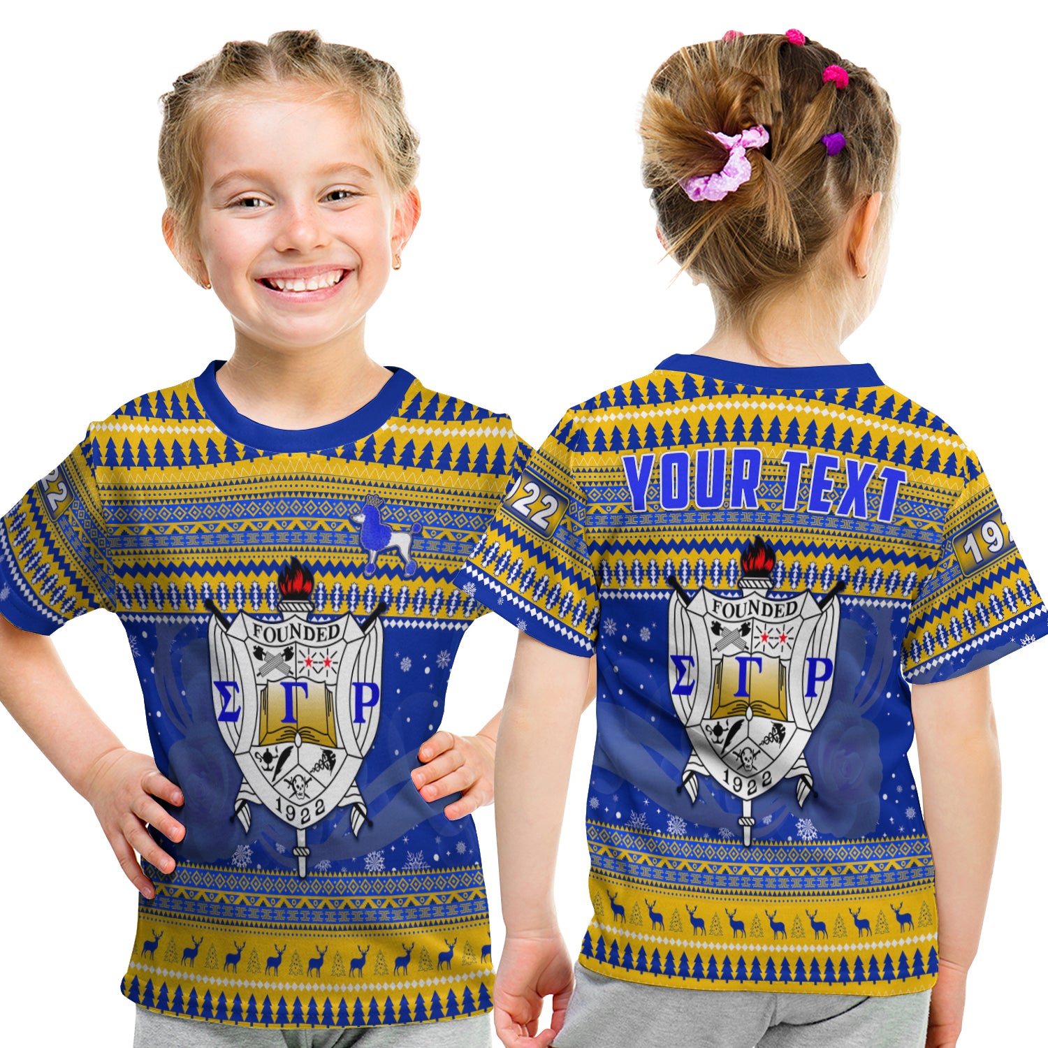 (Custom Personalised) Sigma Gamma Rho Christmas T Shirt Kid African Pattern Lt13