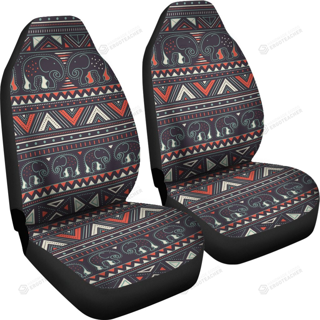 Tribal Pattern Elephants Car Seat Cover