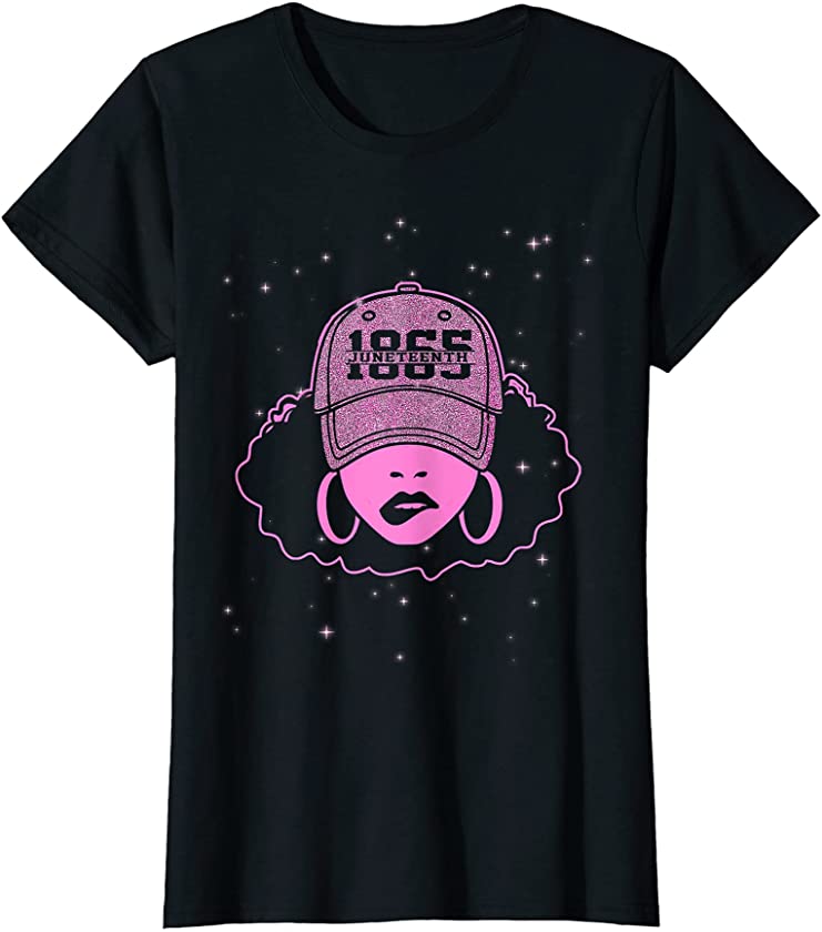 Womens 1865 Juneteenth Celebrate Black Girl Magic Pink Women T-Shirt