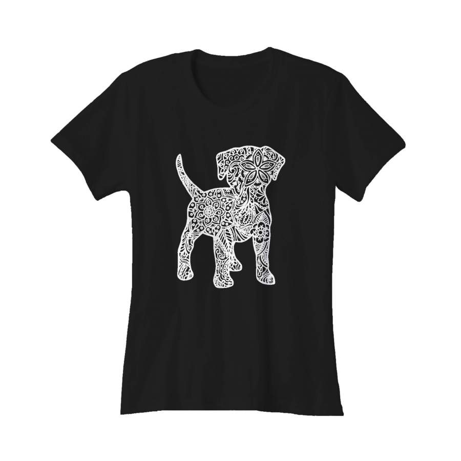 Puppy Dog Graphic Zendoodle Kid Original Drawing Women’s T-Shirt