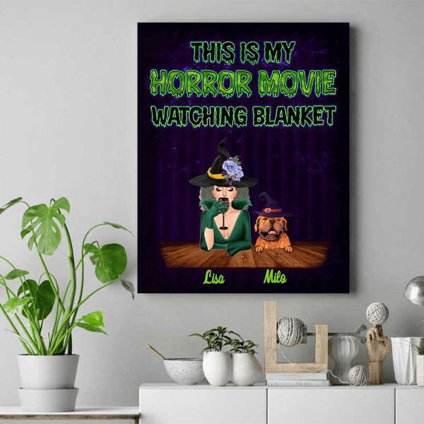 Personalized Halloween Canvas Art – Puppy Mom Gifts – Up To 4 Dogs