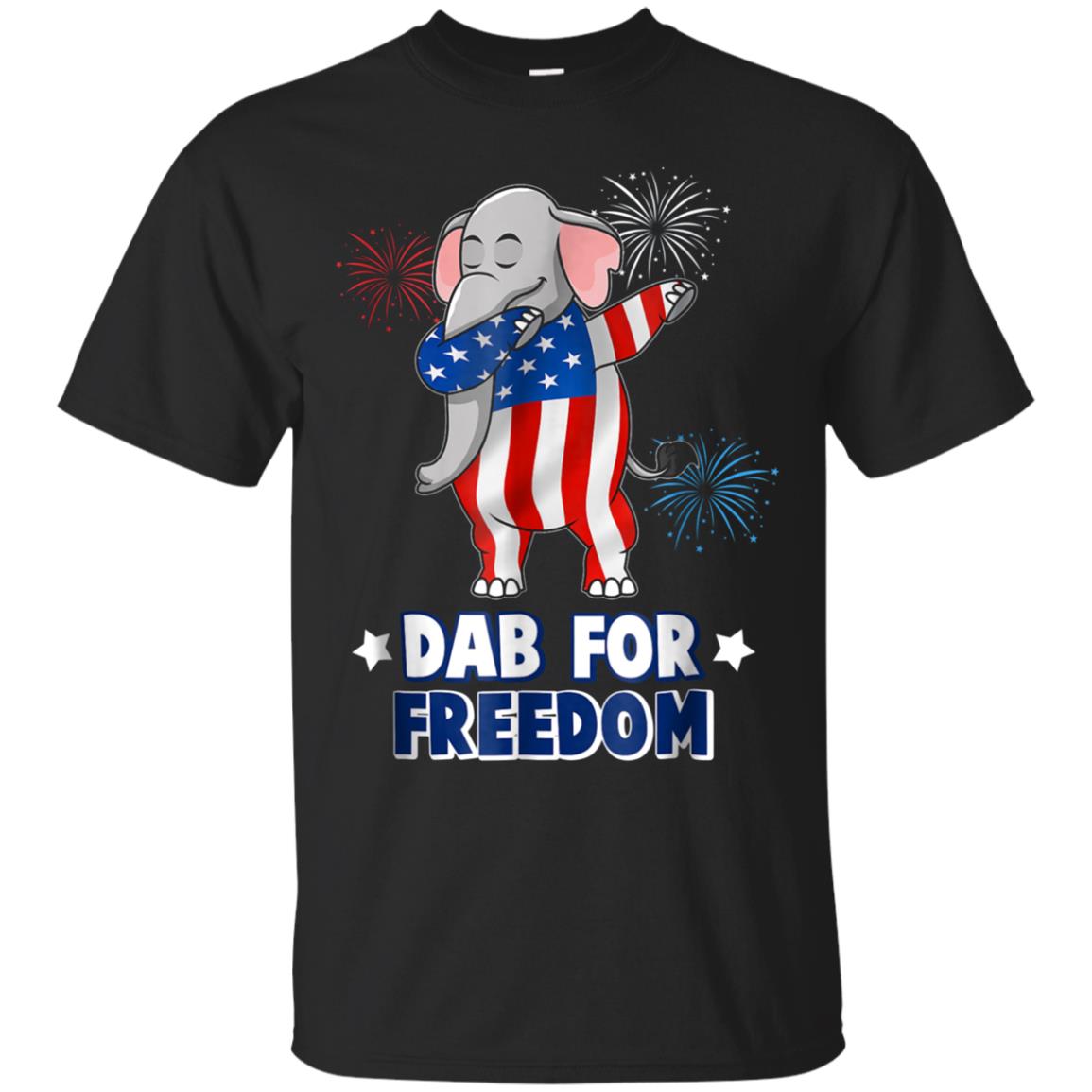 Elephant Wear Usa Flag Dab For Freedom 4Th Of July T-Shirt