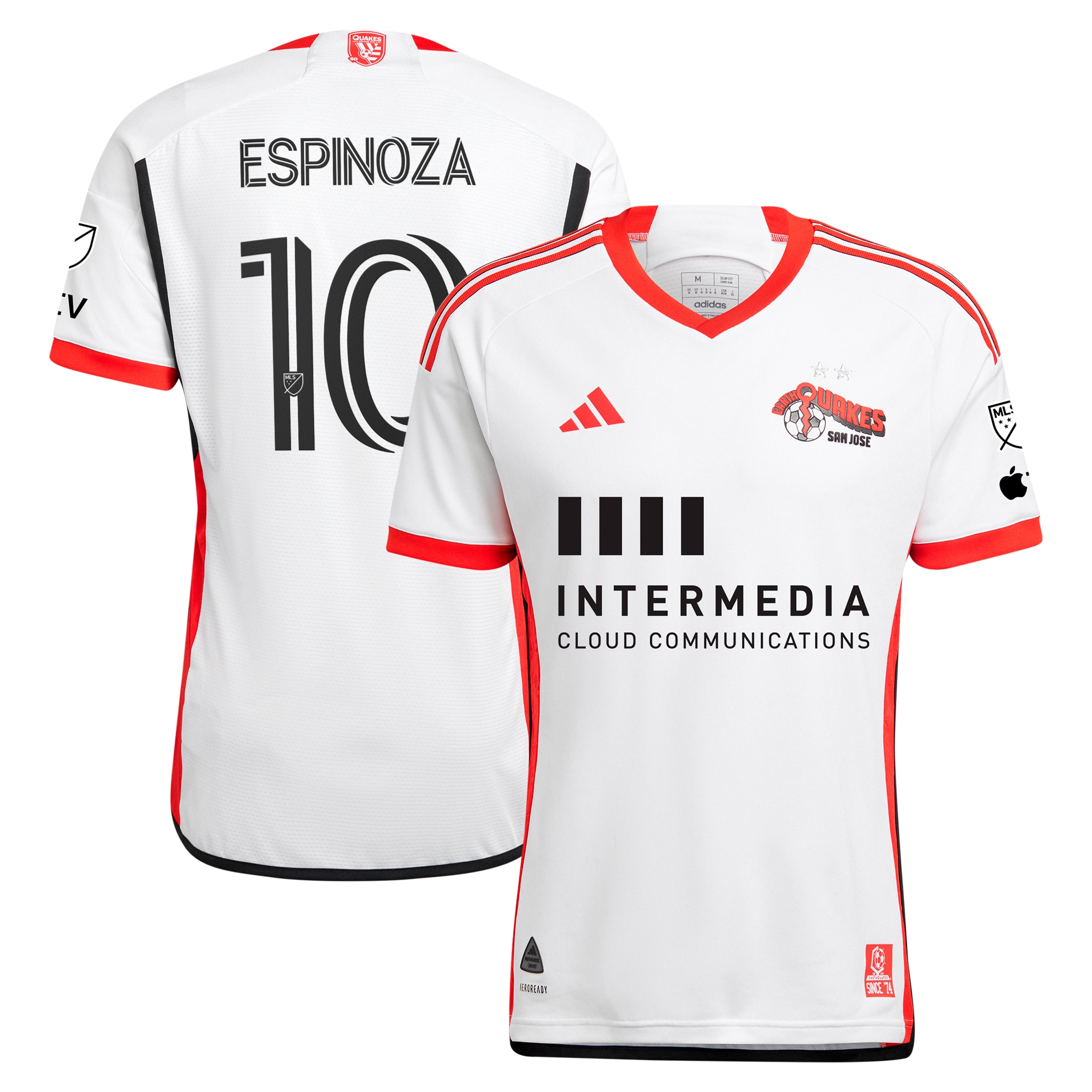 Cristian Espinoza San Jose Earthquakes 2024 The 50 Kit Authentic Player Jersey – White