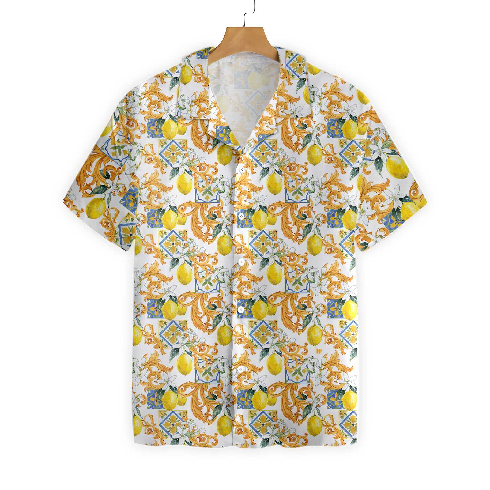 Sicilian Style Lemon Print Hawaii Shirt Ha2498