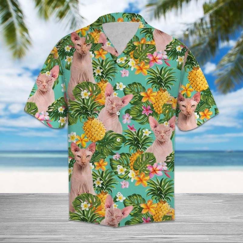 Artsyhomes Tropical Pineapple Sphynx Hawaiian Ha85823