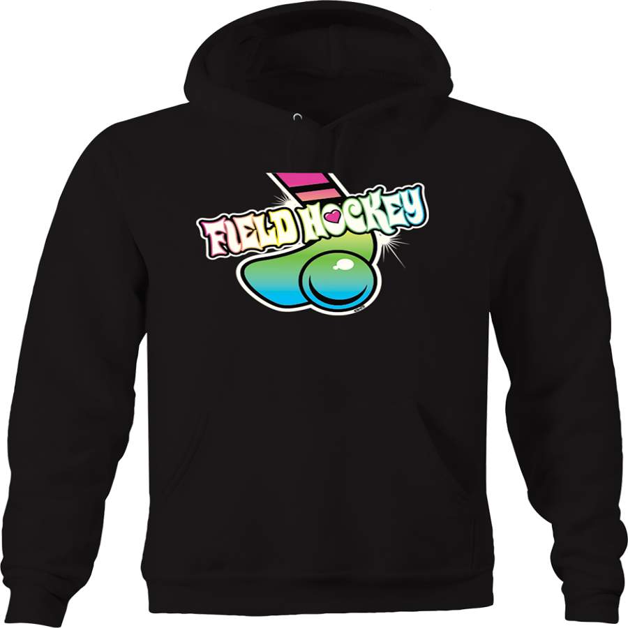 Filed Hockey Sports Athletic Score Goal Stick Colorful Multicolor Hoodie