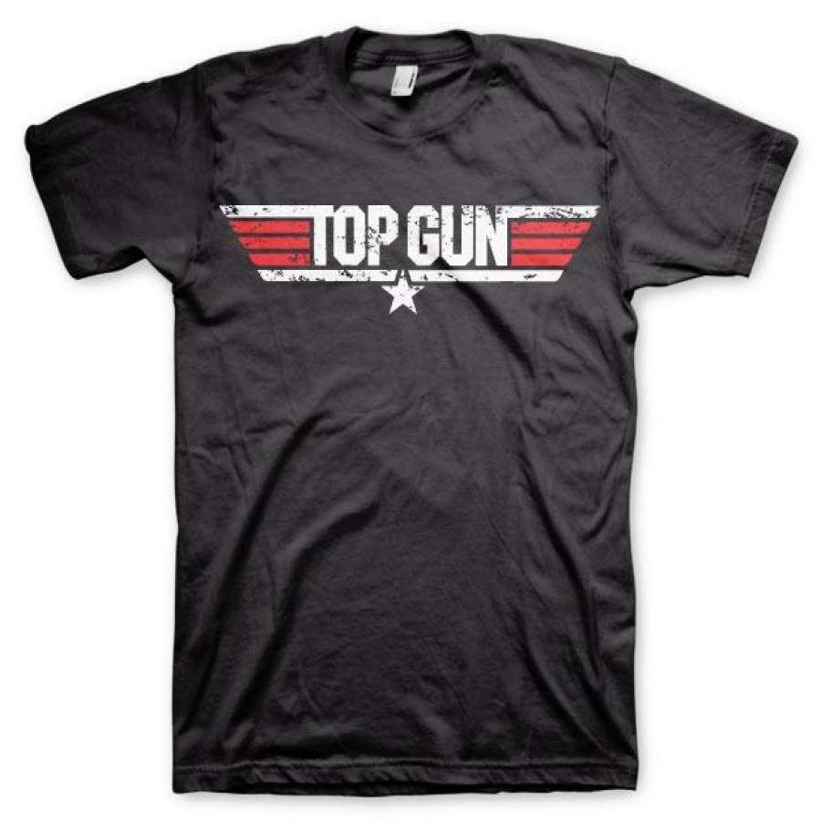 Top Gun Distressed Logo T-Shirt – New York Nice Gift