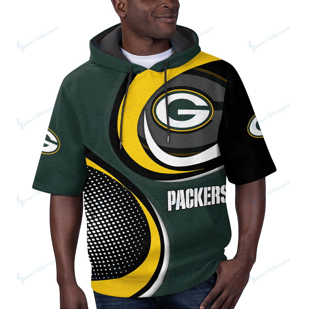 Green Bay Packers Short Sleeve Hoodie Bg51