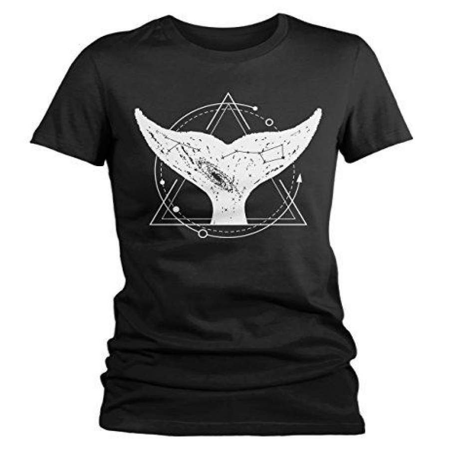 Women’s Hipster Whale T-Shirt Universe Big Dipper Shirt Hipsters Shirt