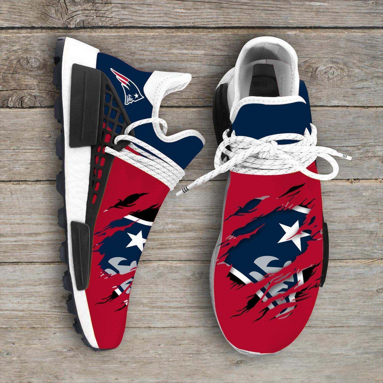 New England Patriots Unisex NMD Shoes Football Custom Shoes New England Patriots Human Race Sneakers