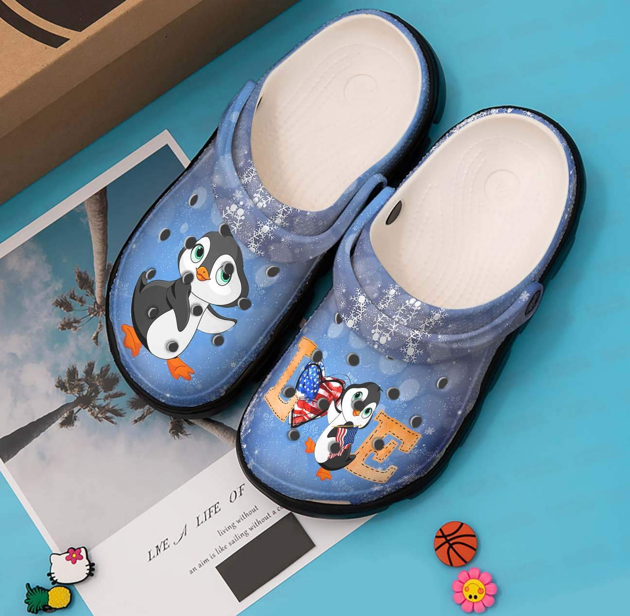 Penguin Personalized Clog, Custom Name, Text, Color, Number Fashion Style For Women, Men, Kid, Print 3D Super Cute Penguin