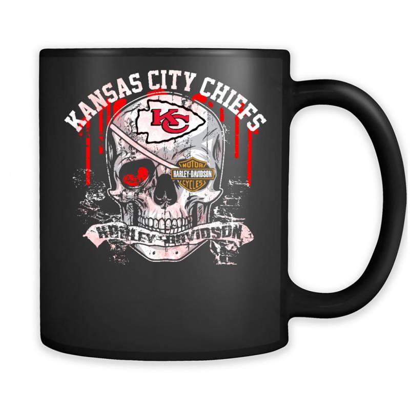 Kansas City Chiefs Harley Davidson Skull – Mug