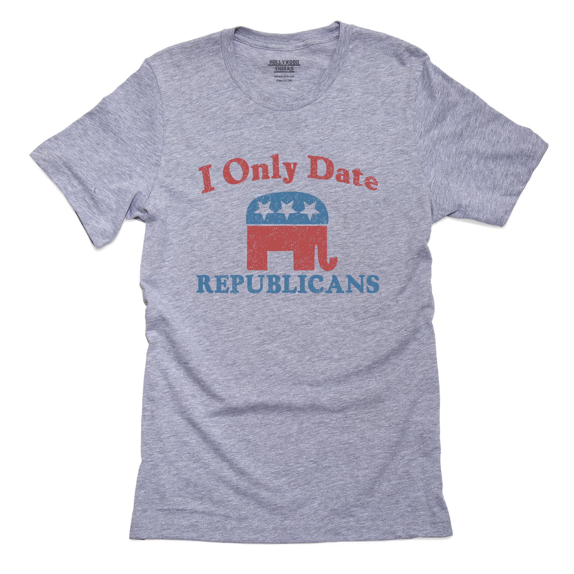 I Only Date Republicans Elephant T-Shirt, Framed Print, Pillow, Golf Towel