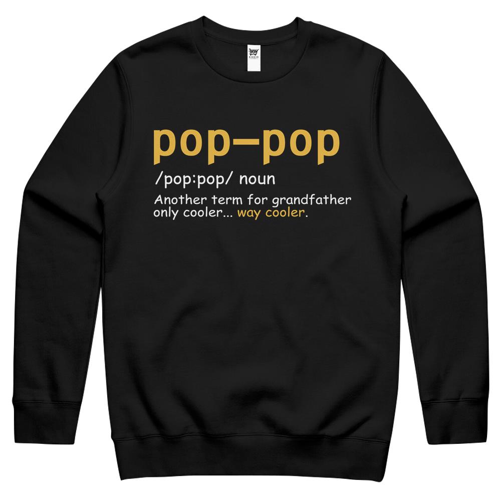 Mens Pop Pop Grandpa Fathers Day Gifts Grandfather Gift Crewneck Sweatshirt