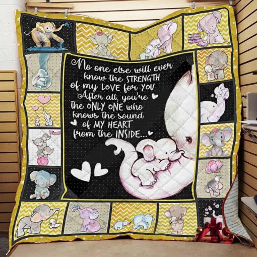 To My Daughter Baby Elephant Quilt